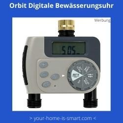 Digitale Bewässerungsuhr mit zwei Wasseranschlüssen von der Firma Orbit