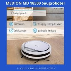 Staubsaugerroboter der Firma Medion Modell MD 18500